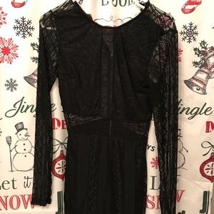 Black long sleeve lace dress